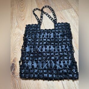 Vintage Giorgio Beverly Hills Black Beaded Handbag